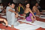 Aneel Murarka and Rakhi Sawant on the occassion of  International Yoga Day on 21st June 2015